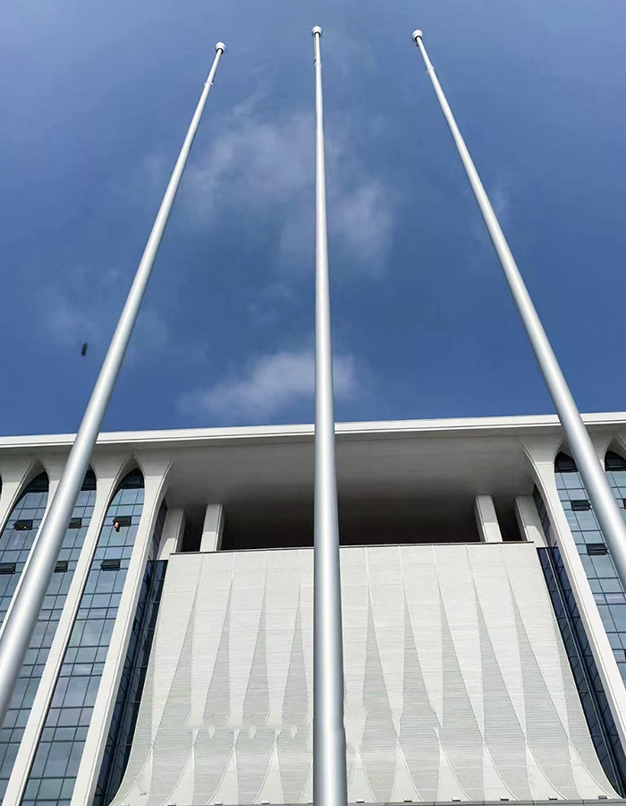Mât de drapeau conique de levage intelligent électrique en alliage d'aluminium