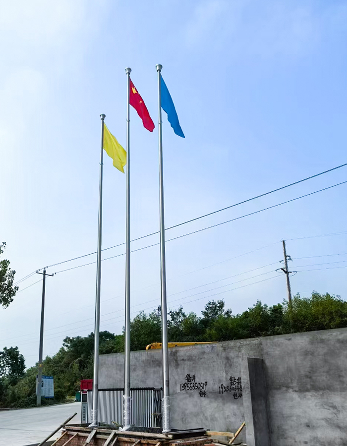 Mât de drapeau de levage électrique intelligent conique en acier inoxydable Mât de drapeau de levage électrique intelligent conique en acier inoxydable