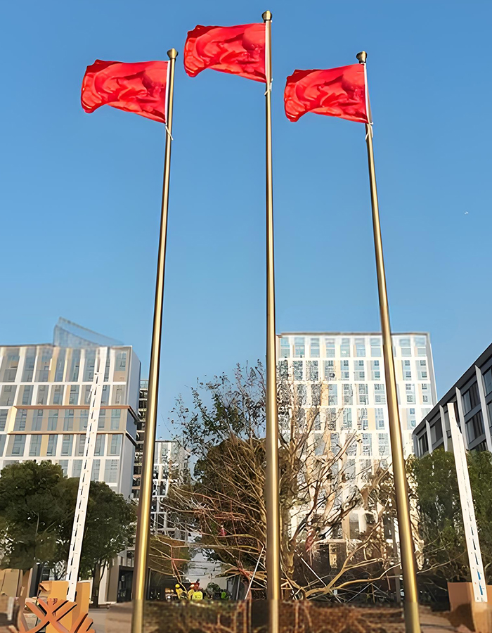 Mât de drapeau de levage intelligent conique en titane haut de gamme